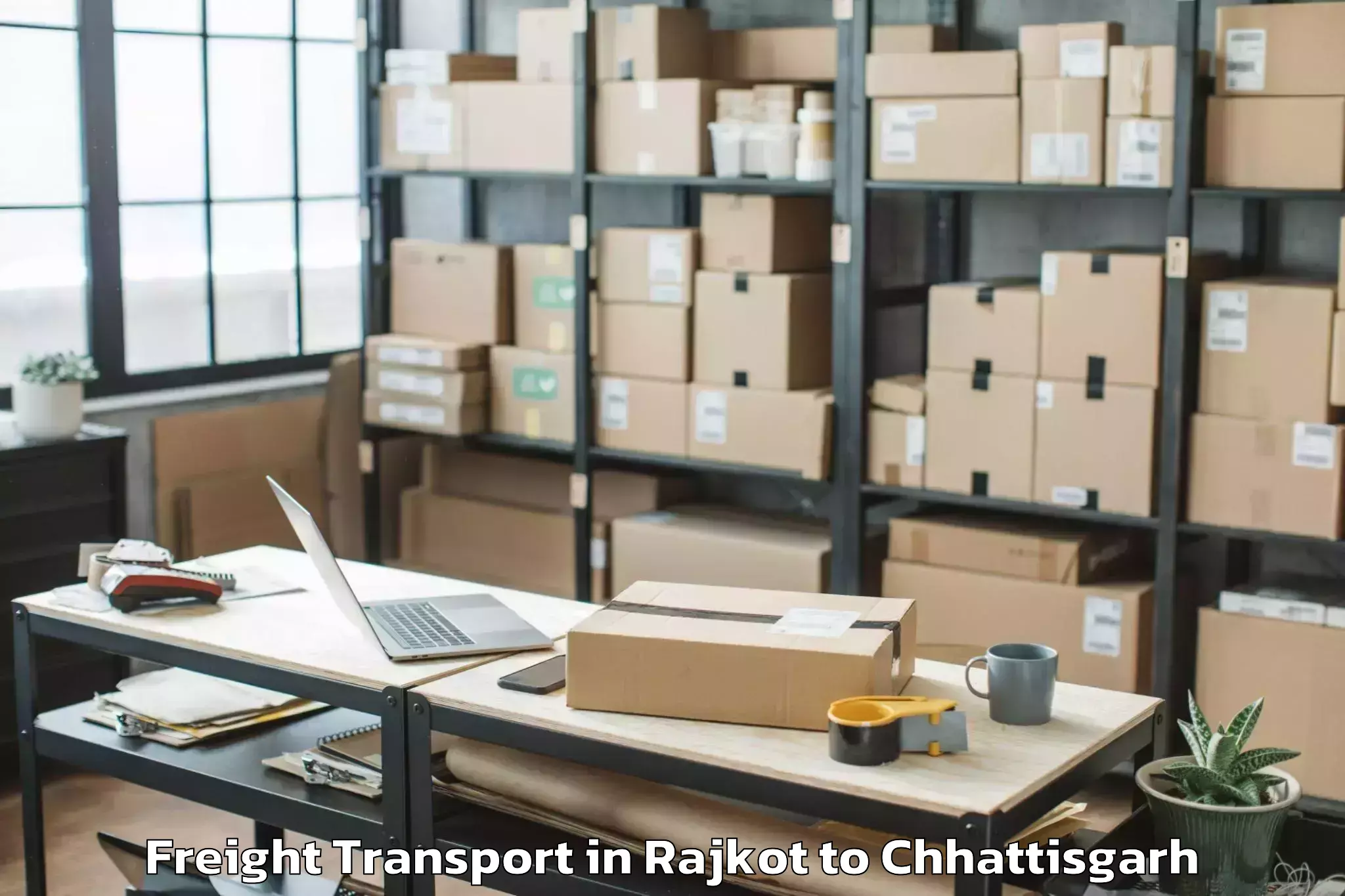 Hassle-Free Rajkot to Gunderdehi Freight Transport